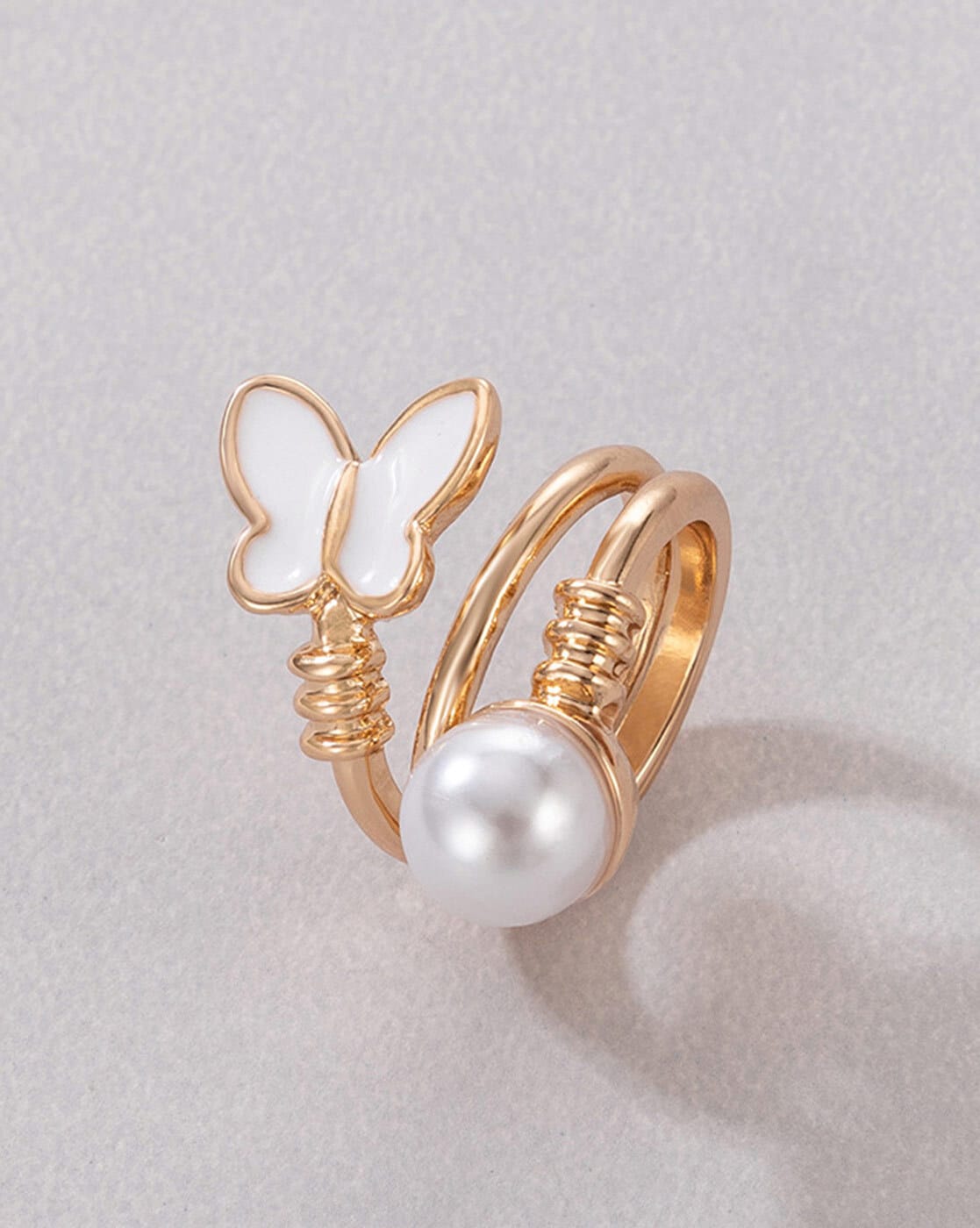 Gold Butterfly Cocktail Ring