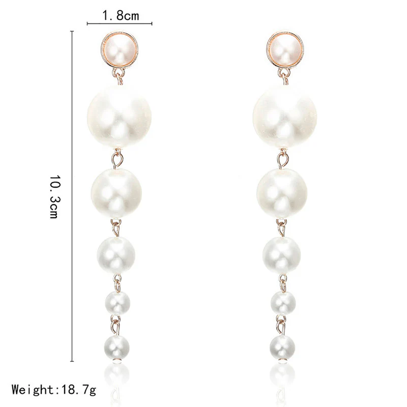 Chunky Pearl Drop Earrings – Gold Plated Statement Jewelry
