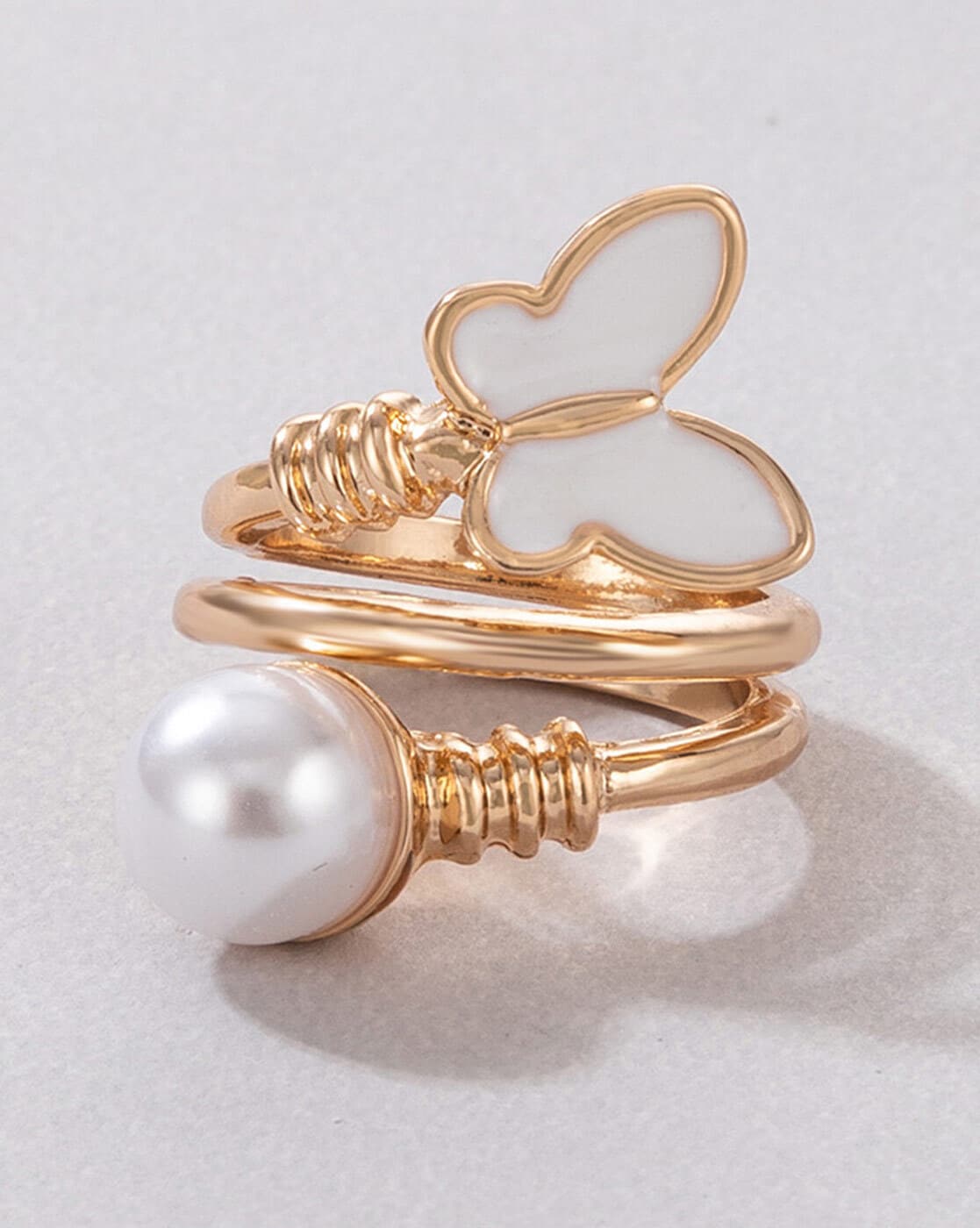 Gold Butterfly Cocktail Ring