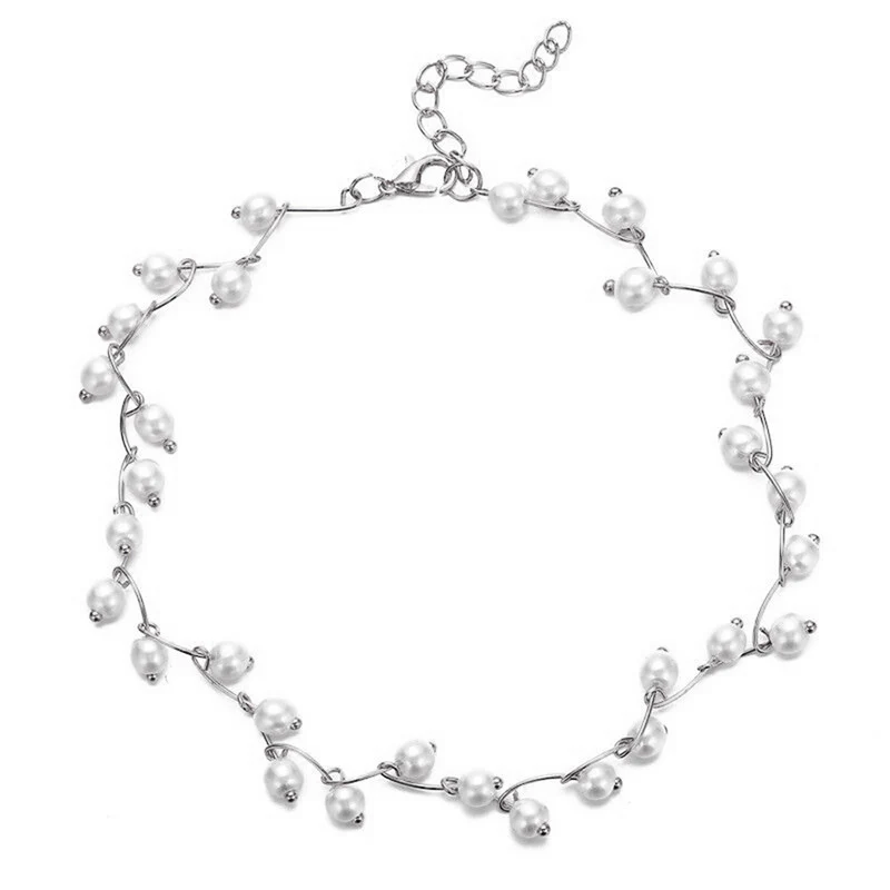 Minimalist Single Layer Necklace - Silver Plated, Elegant Design