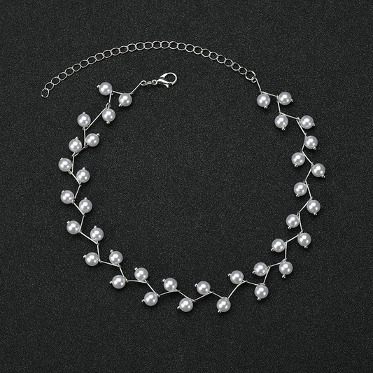 Minimalist Single Layer Necklace - Silver Plated, Elegant Design