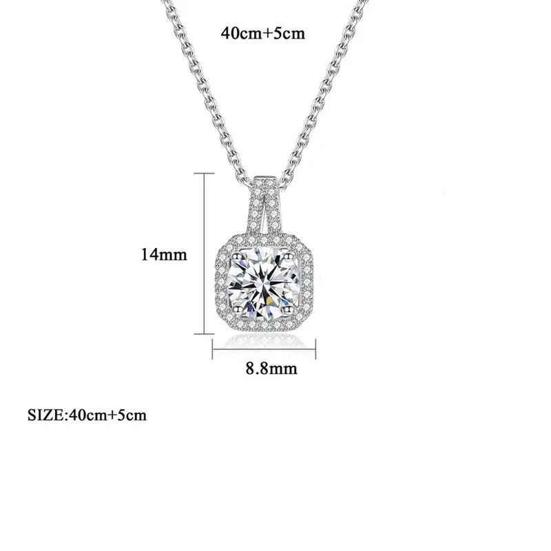 Crystal Solitaire Pendant Necklace – Silver-Plated Jewelry for Women