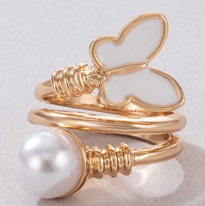 Gold Butterfly Cocktail Ring